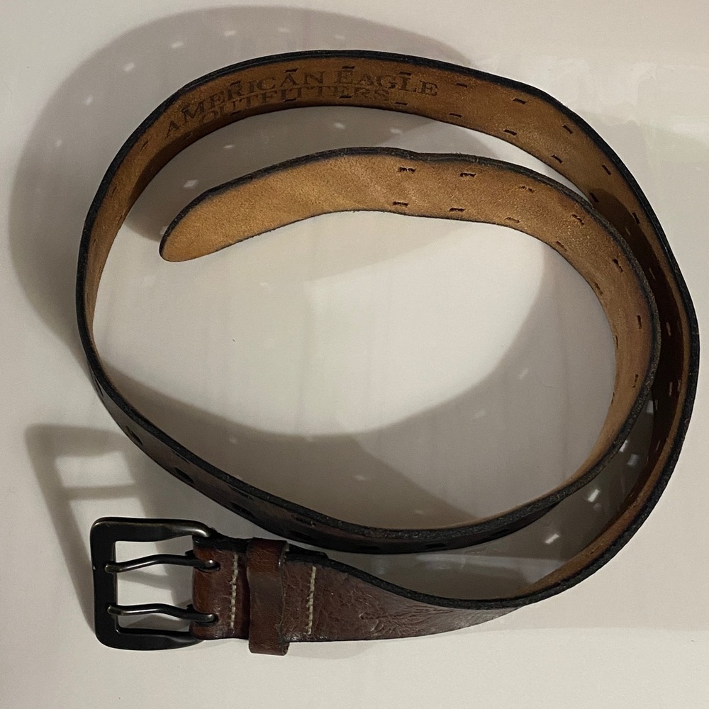 American Eagle Outfitters Genuine Leather Belt, Sz 38, Neutral, Vintage - Picture 8 of 11